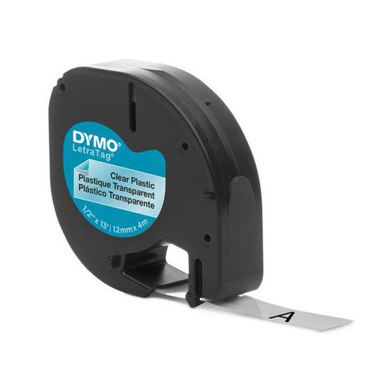 Feliratozógép szalag Dymo Letratag S0721530/12268 12mmx4m ORIGINAL víztiszta kép
