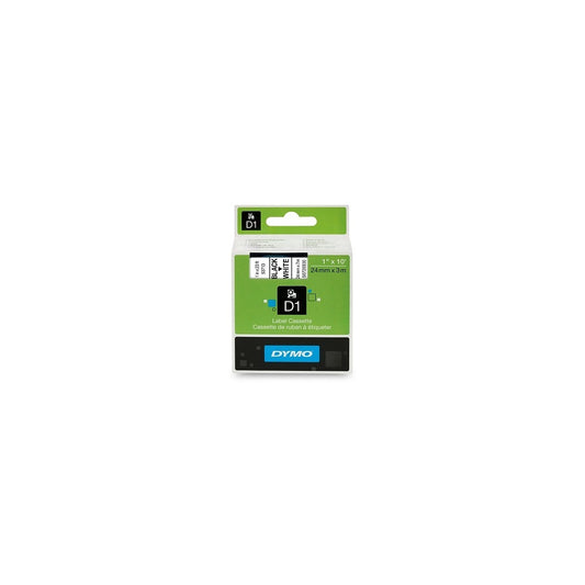 Feliratozógép szalag Dymo D1 S0720930/53713 24mmx7m, ORIGINAL, fekete/fehér kép
