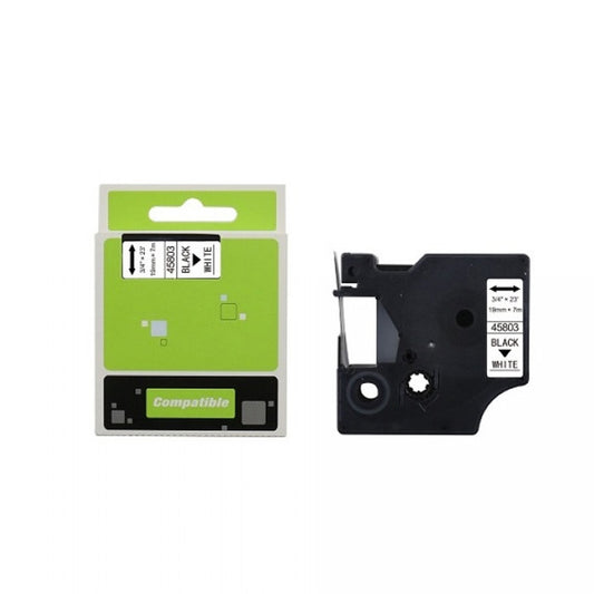 Feliratozógép szalag kompatibilis Dymo S0720830/45803 19mmx7m ECO fekete/fehér kép