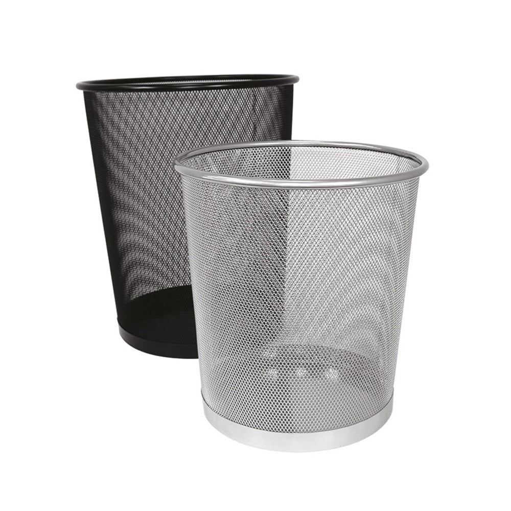Fémhálós papírkosár 29,5x34cm, 20 liter nagy Fornax fekete kép