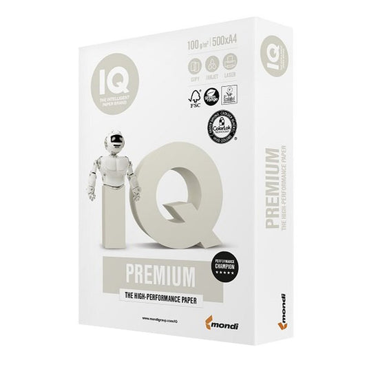 Másolópapír A4, 100g, IQ Premium 500ív/csomag, 4csom/doboz, kép