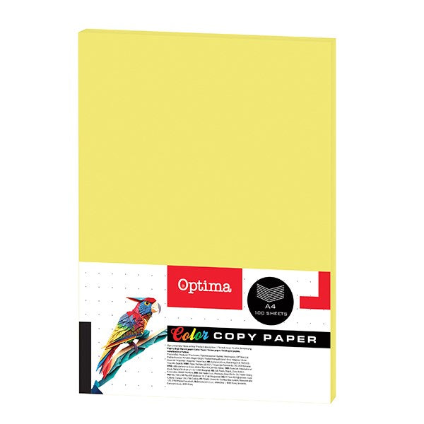 Fénymásolópapír színes OPTIMA A/4 75 g neon sárga 100 ív/csomag