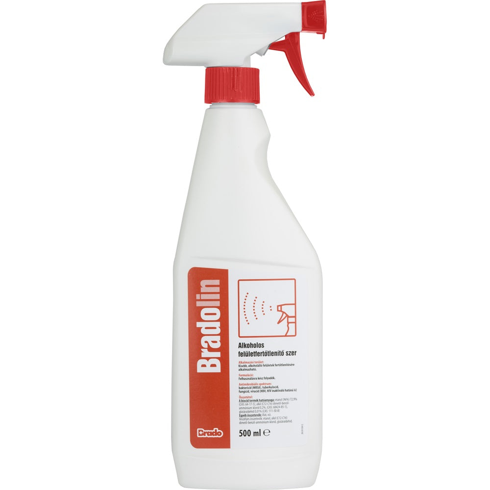 Fertőtlenítő hatású tisztítószer alkoholos szórófejes 500 ml Bradolin kép