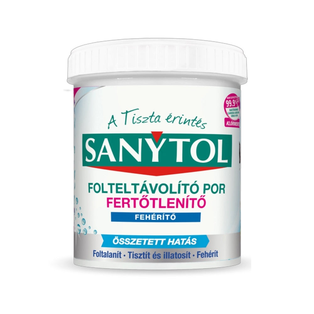 Fertőtlenítő mosószeradalék por fehér ruhához 450 g Sanytol kép