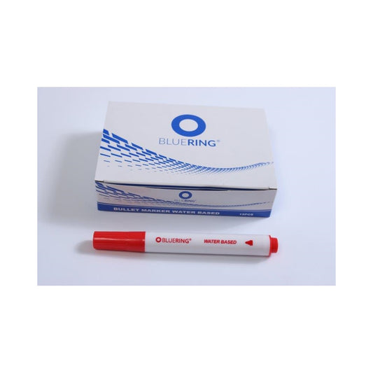 Flipchart marker rostirón vizes kerek végű 3mm, Bluering® piros kép