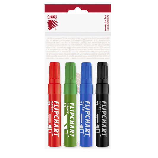 Flipchart marker vízbázisú 1-4mm, vágott Artip 12, 4 klf.szín kép