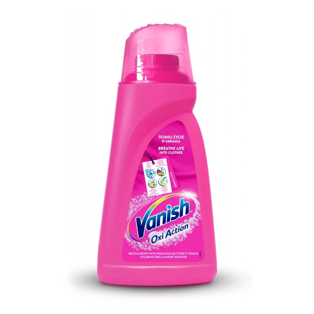 Folteltávolító gél színes ruhákhoz 1 liter Vanish Oxi Action pink kép