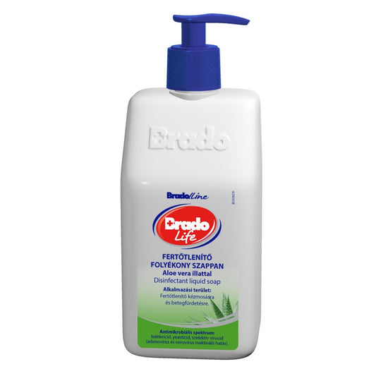 Folyékony szappan fertőtlenítő hatással pumpás 350 ml BradoLife aloe vera kép