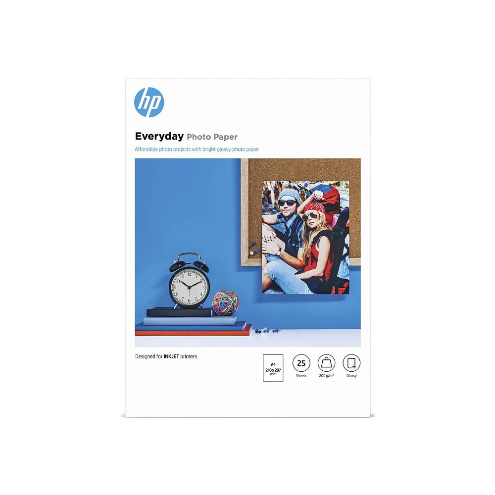 Fotópapír, tintasugaras, A4, 200 g, fényes 25ív/csomag, HP Q5451A kép