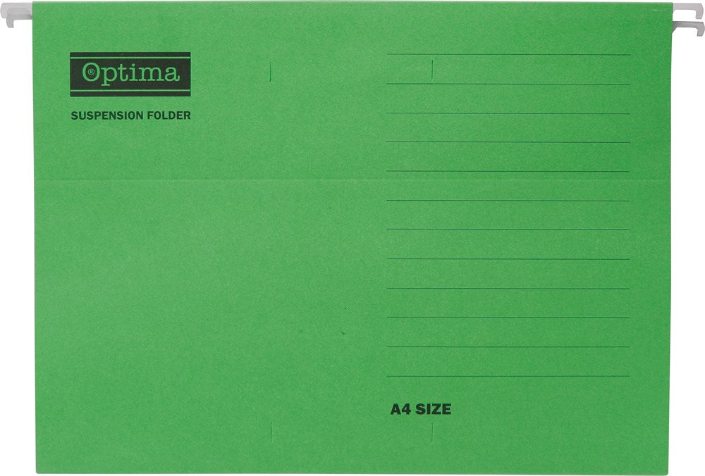 Függőmappa OPTIMA A/4 karton zöld 25 darabos