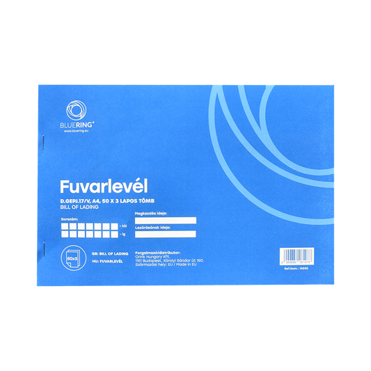 Fuvarlevél A4, 50x3lapos fekvő D.GEPJ.17/V Bluering® kép
