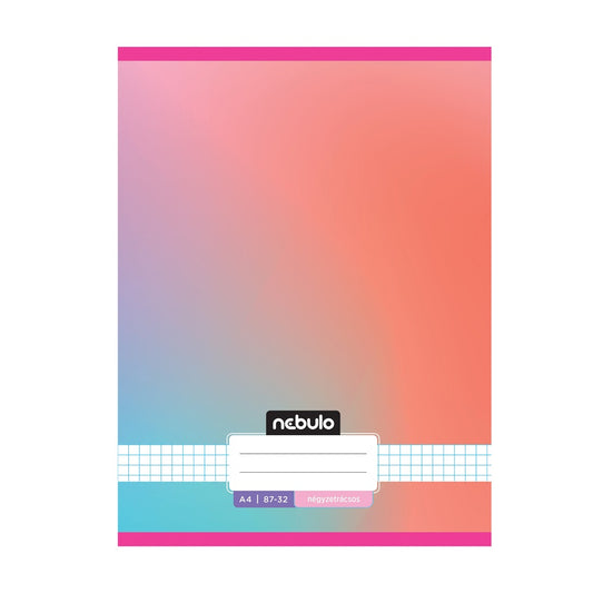 Füzet, A4, kockás, 87-32, Monochrome és Gradient minták I., 12 db/csomag Nebulo kép