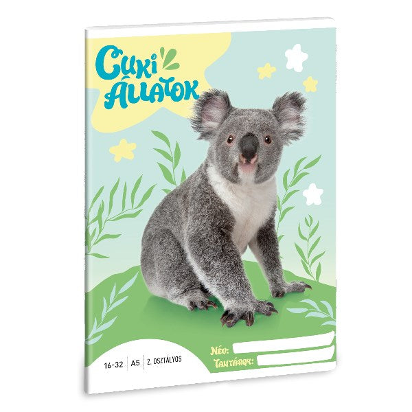 Füzet vonalas ARS UNA A/5 32 lapos 16-32 2. osztályos Cuki-Koala