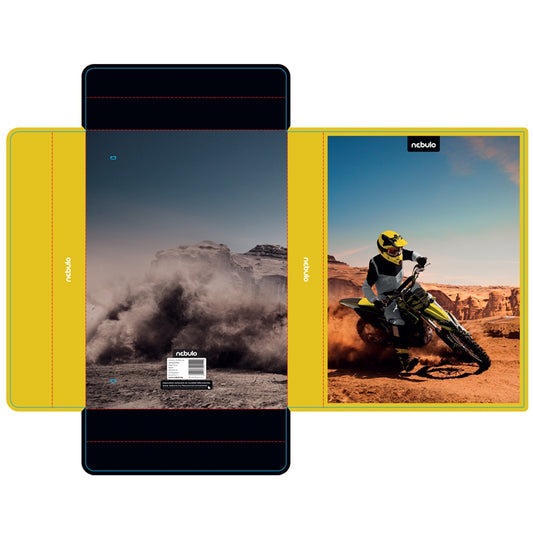Füzetbox A4, hullámkarton, Motorcross, Nebulo kép