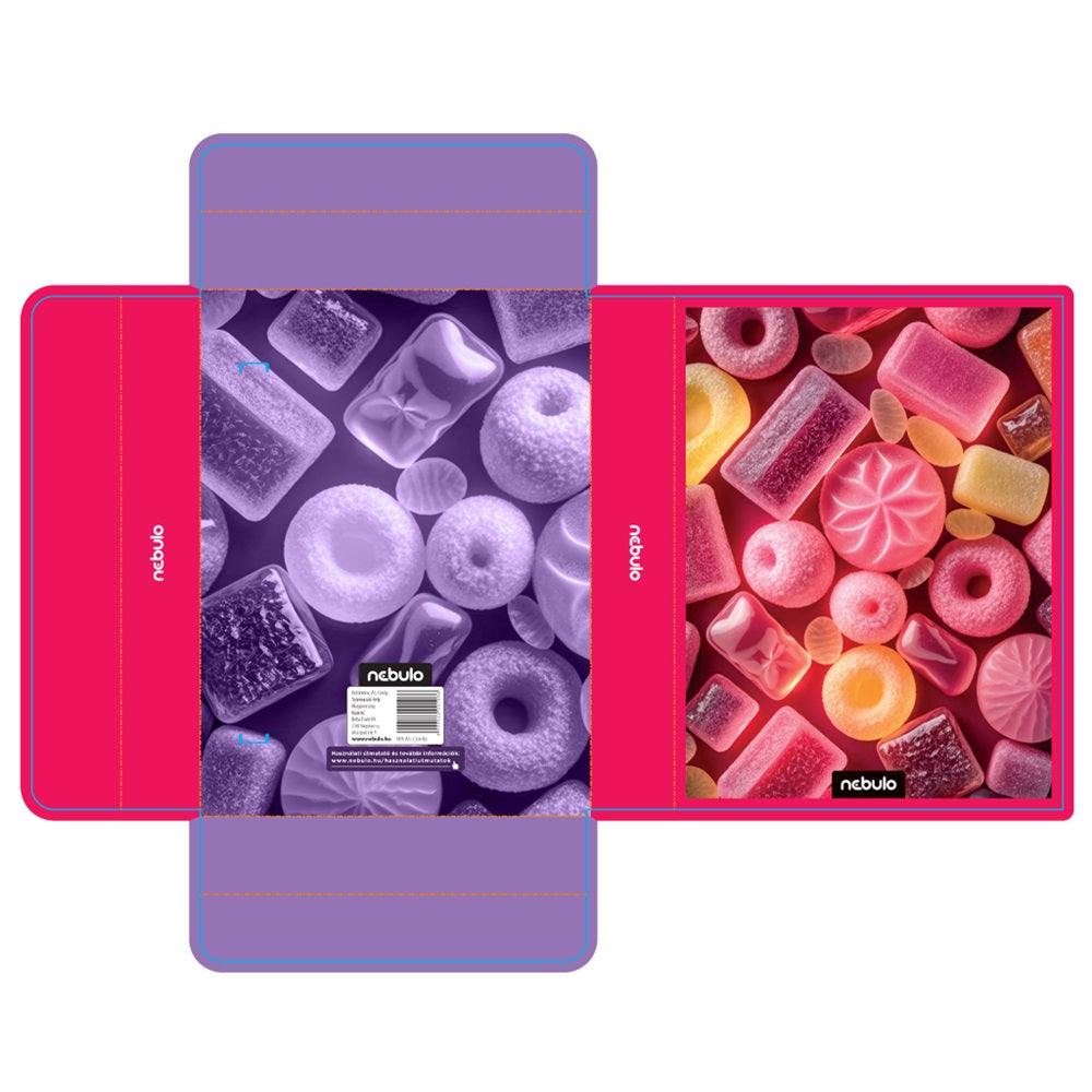 Füzetbox A5, hullámkarton, Candy, Nebulo kép