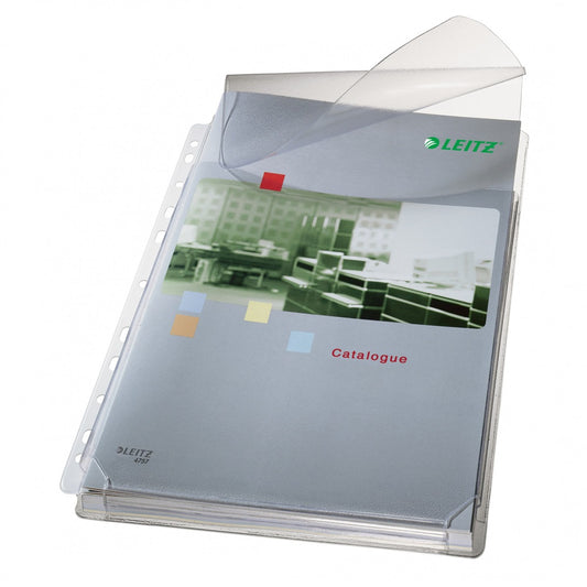 Genotherm lefűzhető, A4, 170 micron jumbo narancsos felül behajtható fülel Leitz 5 db/csom kép