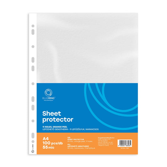 Genotherm lefűzhető, A4, 55 micron narancsos 100 db/csomag, Bluering® kép