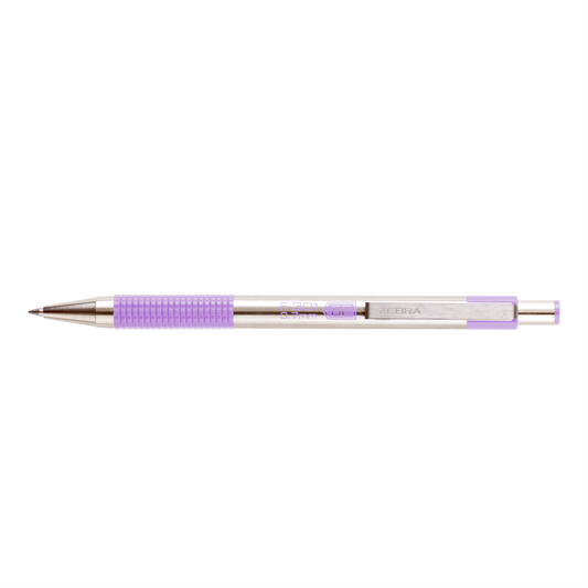 Golyóstoll 0,7mm, pasztell lila test, Zebra F-301, írásszín kék kép
