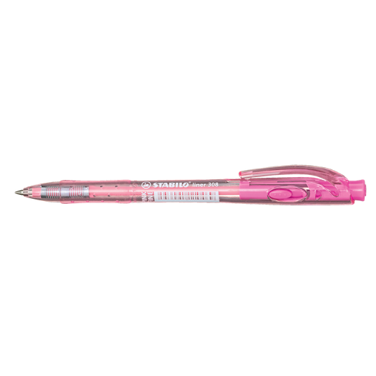 Golyóstoll 0,38mm, F Stabilo Liner 308/56, írásszín pink kép