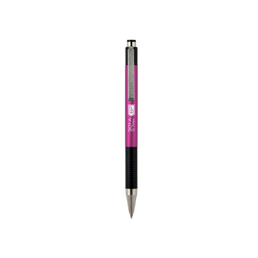 Golyóstoll 0,7mm, metál pink test, Zebra F-301A, írásszín kék kép