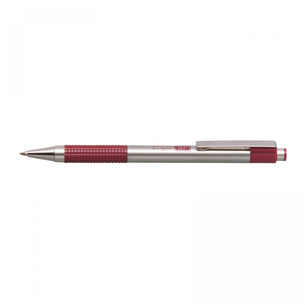 Golyóstoll 0,7mm, bordó test, Zebra F-301, írásszín kék kép