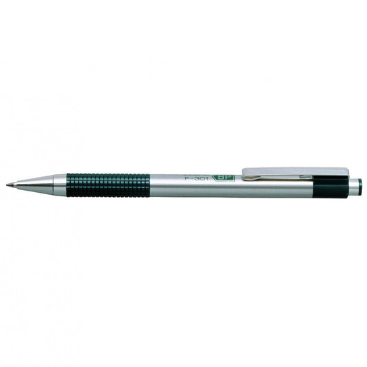 Golyóstoll 0,7mm, zöld test, Zebra F-301, írásszín kék kép