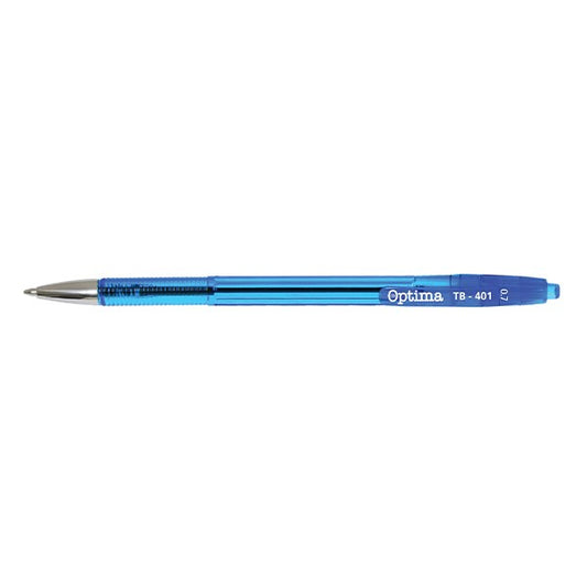 Golyóstoll OPTIMA nyomógombos TB 401 0,7 mm kék