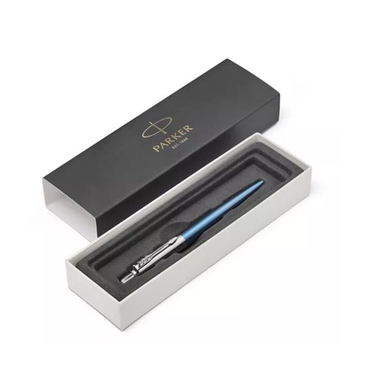 Golyóstoll Waterloo kék/fém test, ezüst klipsz 1953191 Parker Royal Jotter, írásszín kék kép