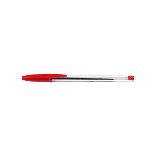 Golyóstoll eldobható kupakos 0,7mm piros
