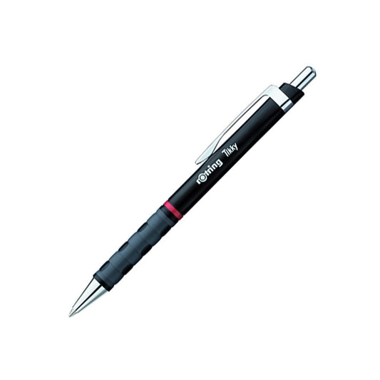 Golyóstoll fekete test, Rotring Tikky III, írásszín kék kép