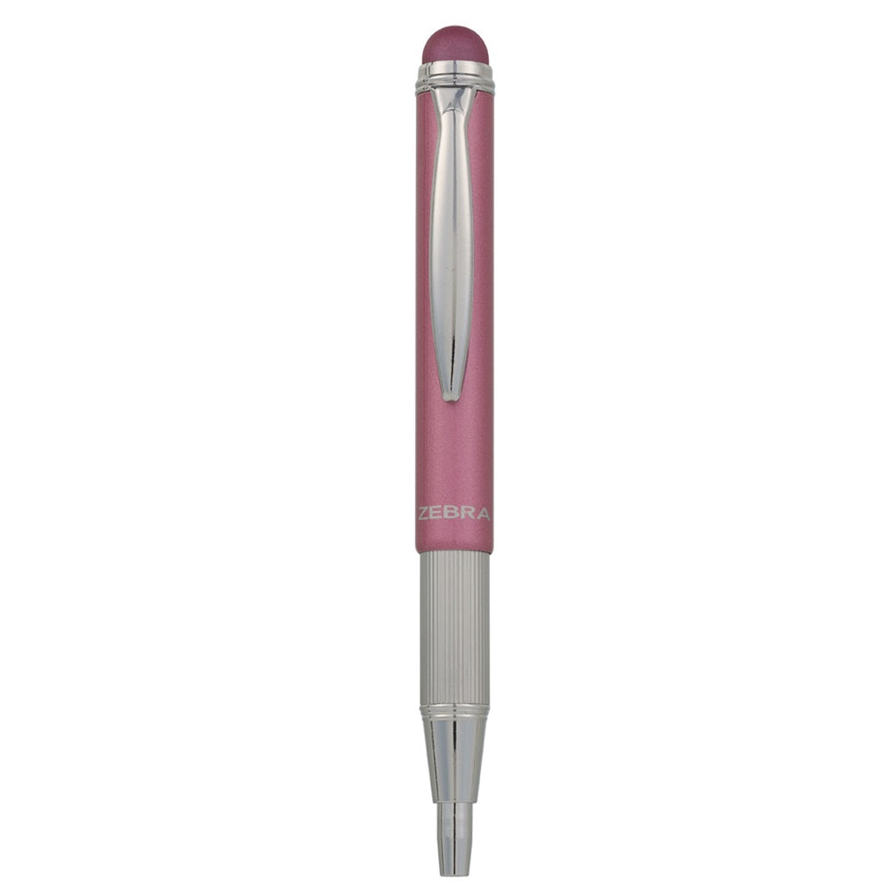 Golyóstoll metál rózsa test, Zebra Stylus Telescopic, írásszín kék kép