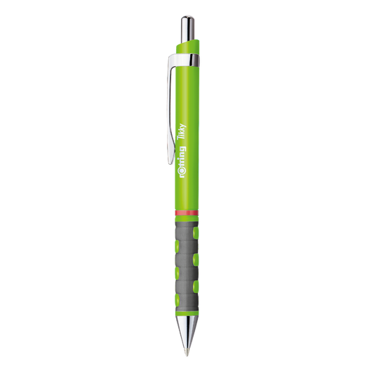 Golyóstoll neonzöld test, Rotring Tikky III, írásszín kék kép