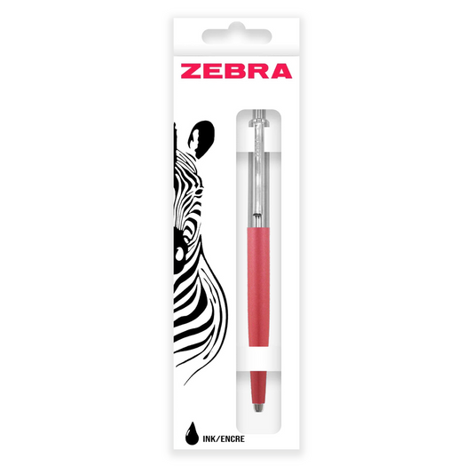 Golyóstoll nyomógombos 0,7mm, dobozban lazac test, Zebra 901, írásszín kék kép