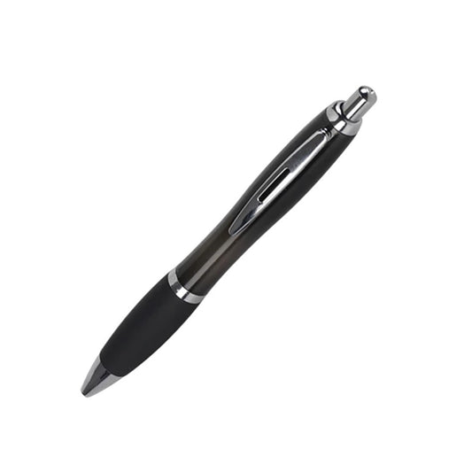 Golyóstoll nyomógombos 0,8mm, műanyag fekete test Bluering® BR116, írásszín fekete kép