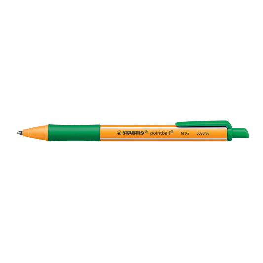 Golyóstoll nyomógombos 0,5mm, Stabilo pointball 6030/36, írásszín zöld kép