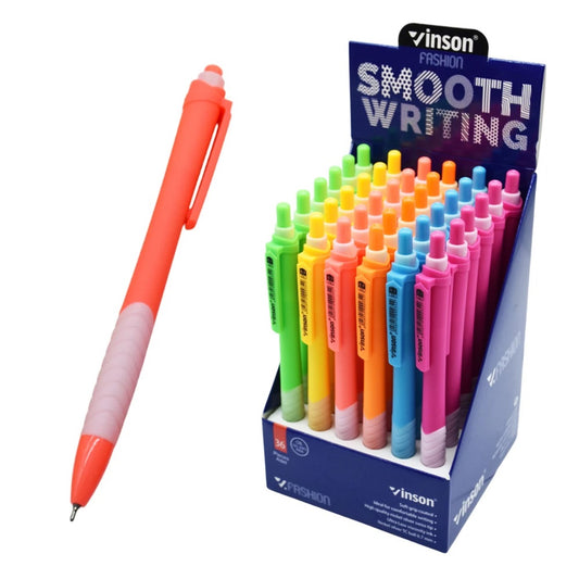 Golyóstoll nyomógombos 0,7mm Vinson Fashion C4 vegyes displ 36 db kép