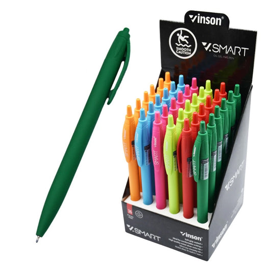 Golyóstoll nyomógombos 0,7mm Vinson Smart R1 vegyes test displ 36 db/display kép