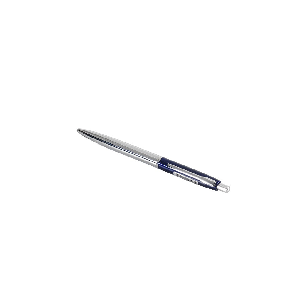 Golyóstoll 0,8mm, nyomógombos fém test, színes rész WTX Pen, Bluering® írásszín kék kép