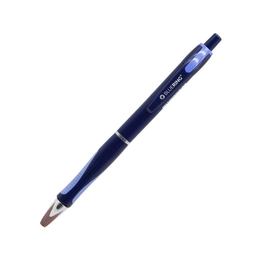 Golyóstoll nyomógombos Bluering® V5 kék test gumírozott fogó, írásszín kék kép