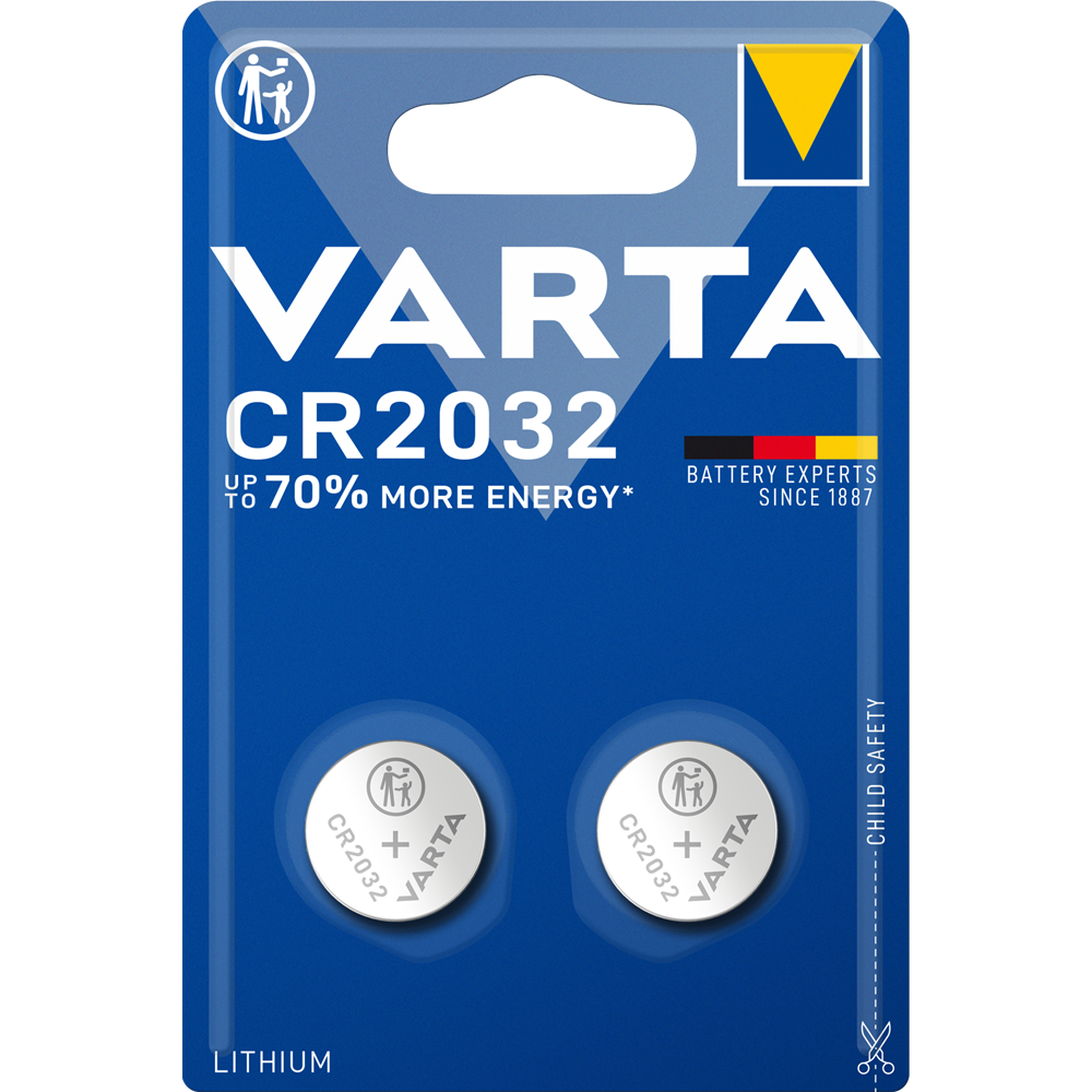 Gombelem CR2032 2 db/csomag, Varta kép