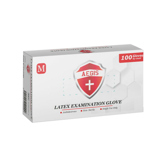 Gumikesztyű latex púderes M 100 db/doboz_AEGIS kép