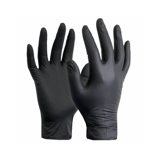 Gumikesztyű nitril púdermentes S 100 db/doboz Guarder® fekete kép
