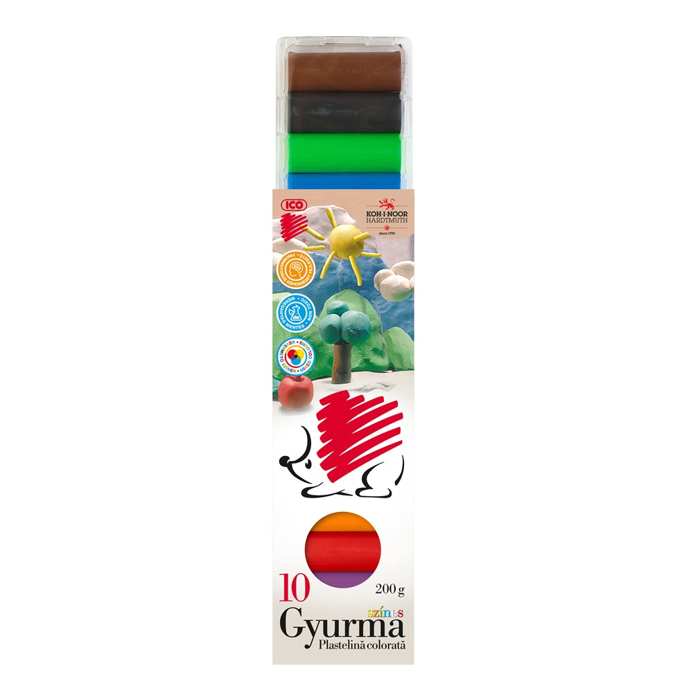 Gyurmakészlet, 200g. Süni Ico 10 klf. szín kép