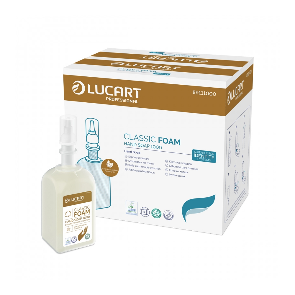 Habszappan utántöltő 1 liter Identity Classic Lucart_89111000 kép
