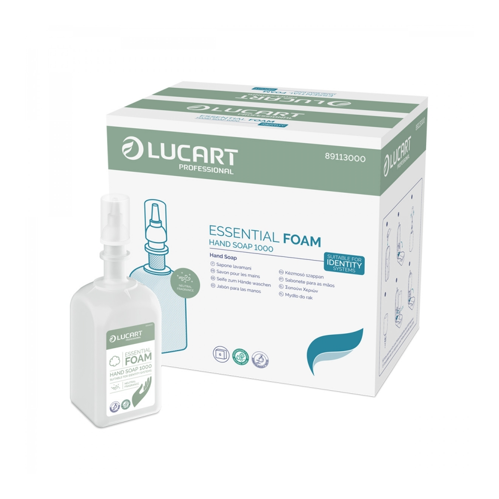 Habszappan utántöltő 1 liter Identity Essential Lucart_89113000 kép