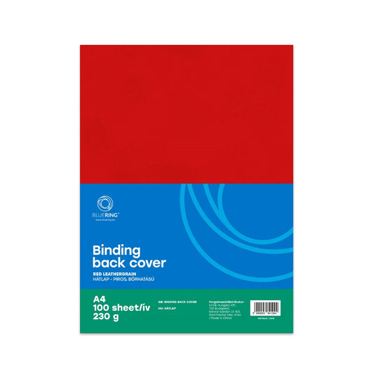 Hátlap, A4, 230 g. bőrhatású 100 db/csomag, Bluering® piros kép