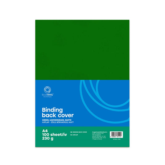 Hátlap, A4, 230 g. bőrhatású 100 db/csomag, Bluering® zöld kép