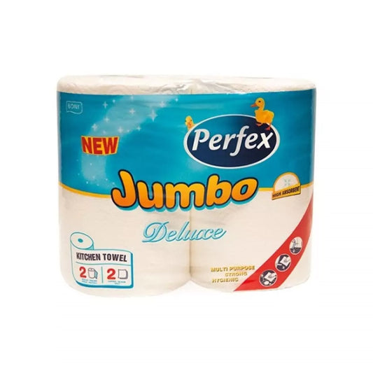 Háztartási papírtörlő kéztörlő 2 rétegű 2 tekercs/csomag 300 lap Boni Perfex Jumbo Deluxe kép