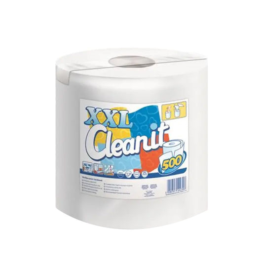 Háztartási papírtörlő kéztörlő 2 rétegű 500 lapos egyesével csomagolt Cleanit XXL500 Lucart kép