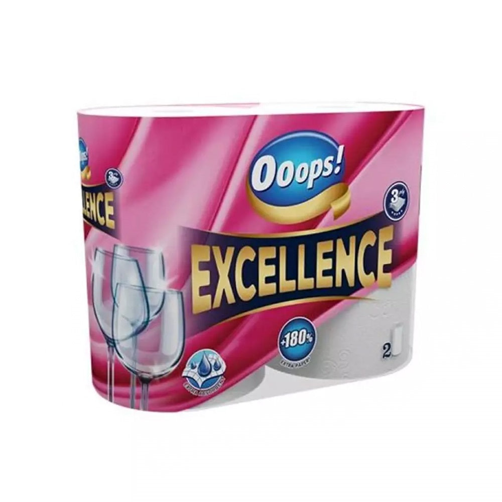 Háztartási papírtörlő kéztörlő 3 rétegű 2 tekercs/csomag 75 lap/tekercs Ooops! Excellence kép